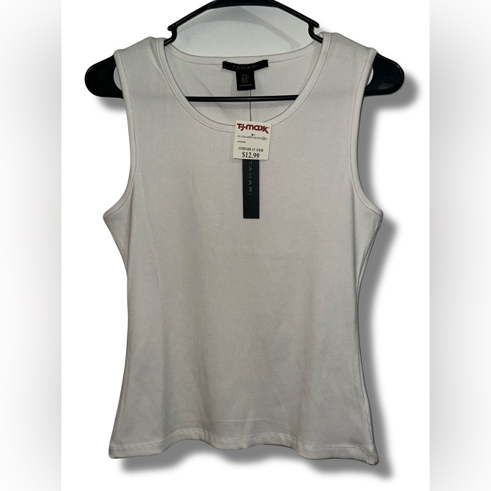 Tahari Classic Cream Tank Top